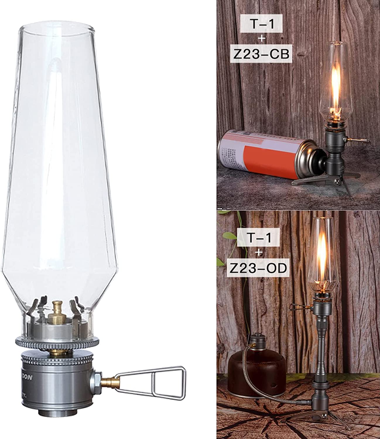 [CLEARANCE] Campingmoon Camping Gas Lantern w/ Wooden Case