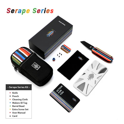 KIZER Mini Bay Black Blade Serape G10 & Steel Liner 1.9"