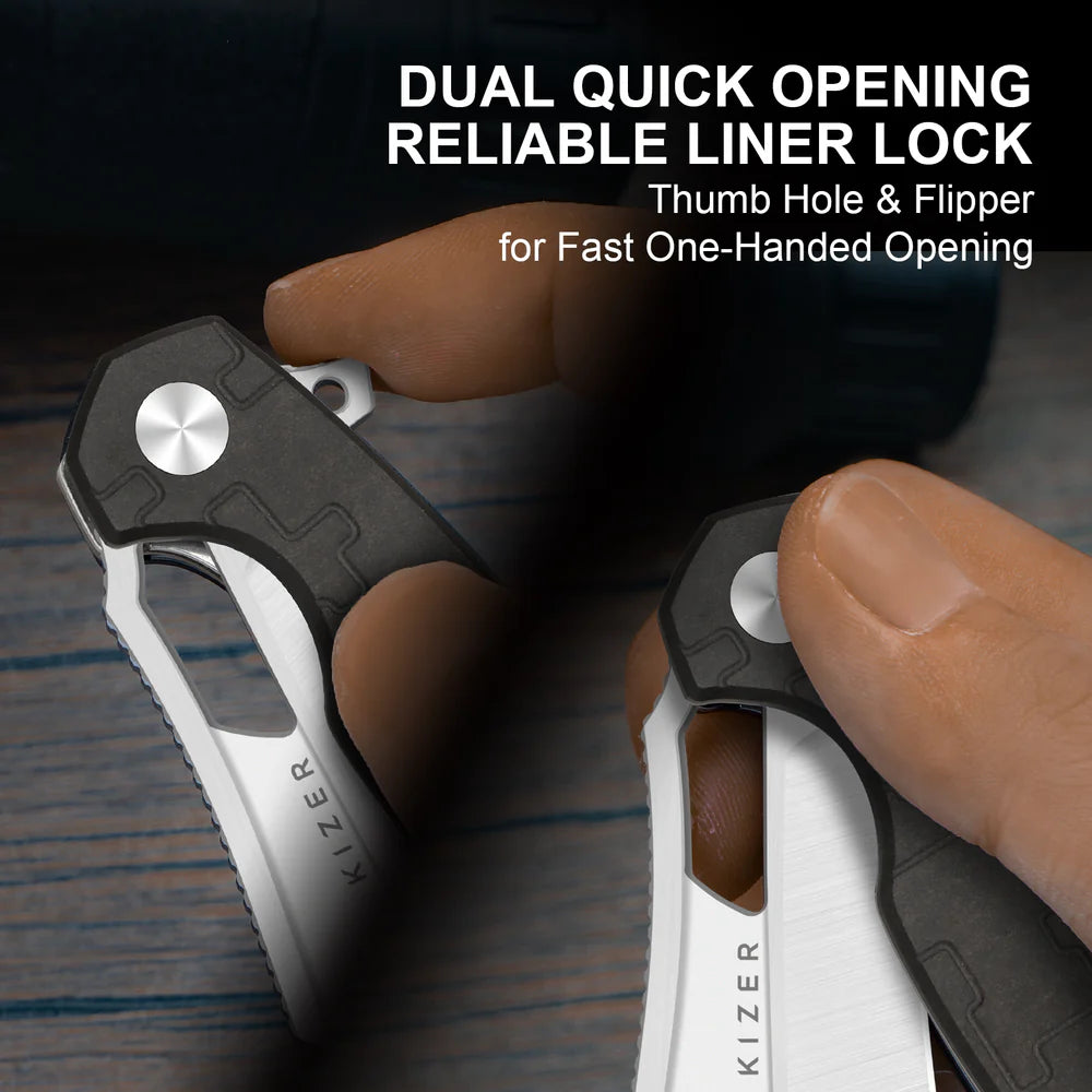 KIZER Dodo Nitro-V Blade Satin + Brushed Handle Liner Lock 2.19"