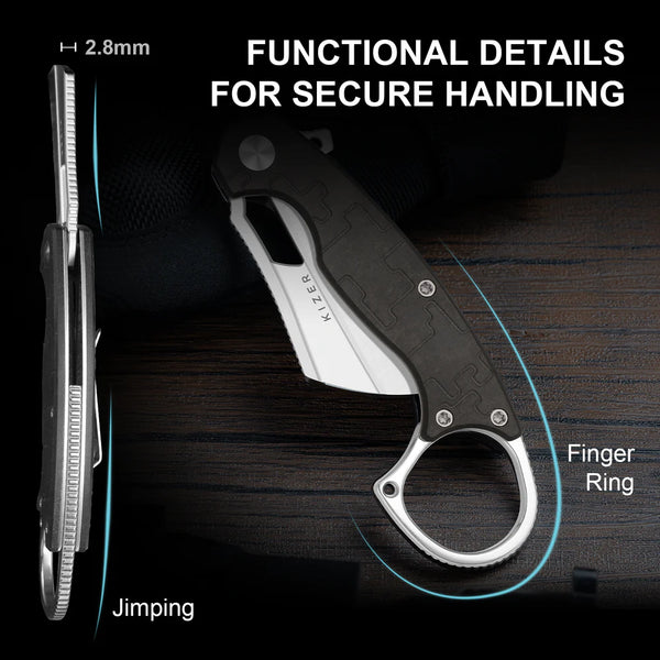 KIZER Dodo Nitro-V Blade Satin + Brushed Handle Liner Lock 2.19