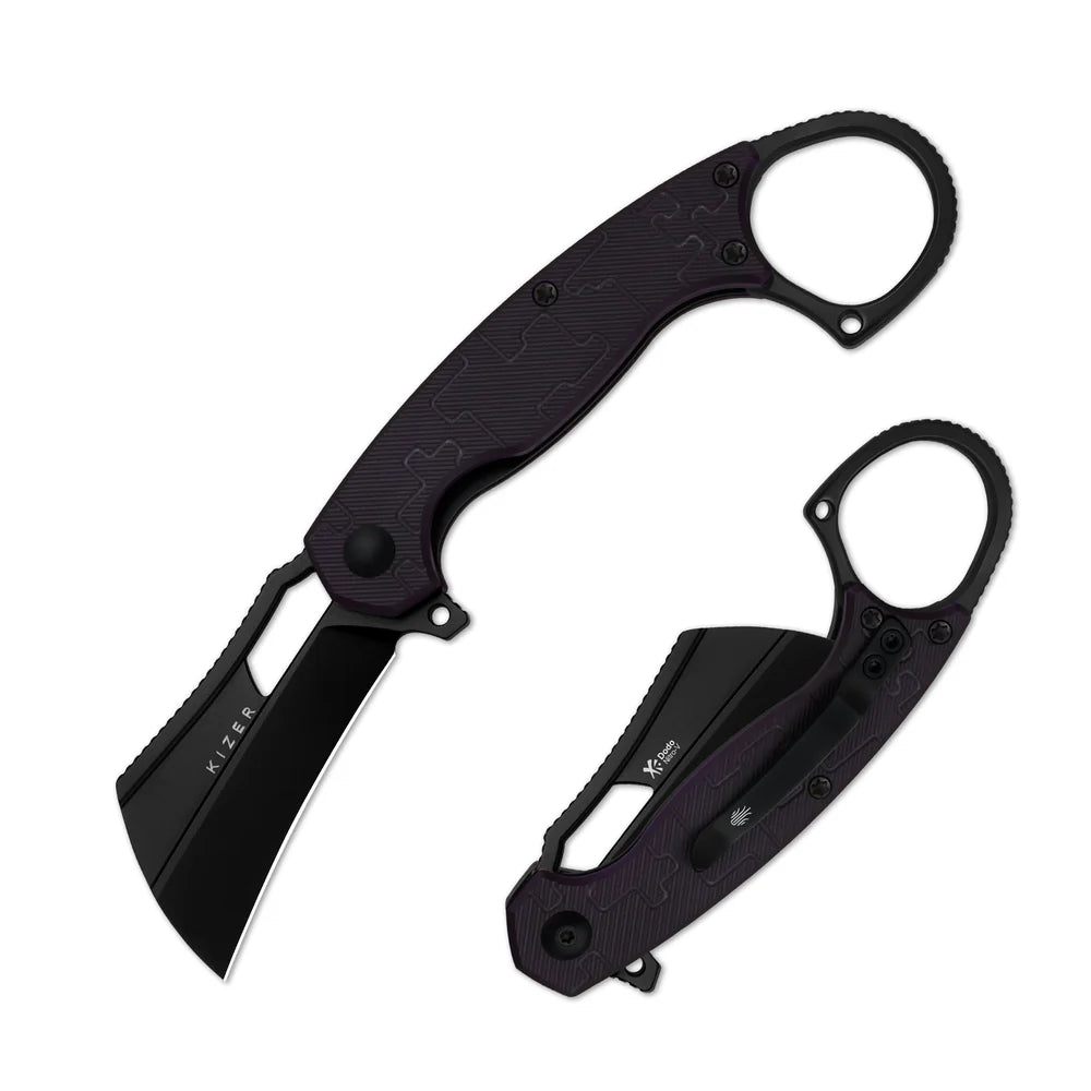 KIZER Dodo Nitro-V Blade Black PVD Coating Handle Liner Lock 2.19"