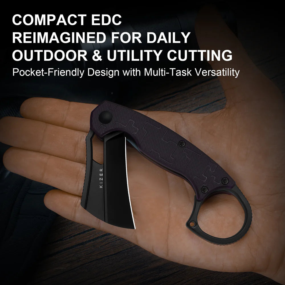 KIZER Dodo Nitro-V Blade Black PVD Coating Handle Liner Lock 2.19"