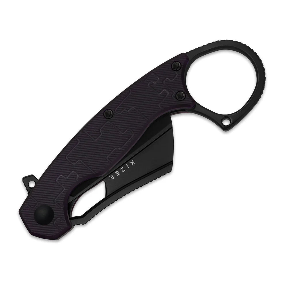 KIZER Dodo Nitro-V Blade Black PVD Coating Handle Liner Lock 2.19"