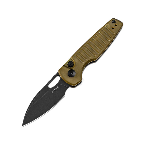KIZER Parakeet Nitro-V Blade Pei Handle Button Liner Lock 2.46