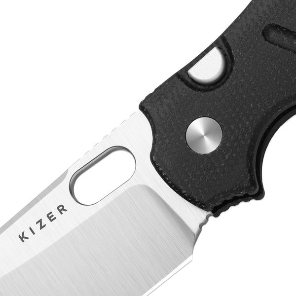 KIZER C01C 2.9 BS Nitro-V Blade Micarta Liner Lock 2.95"