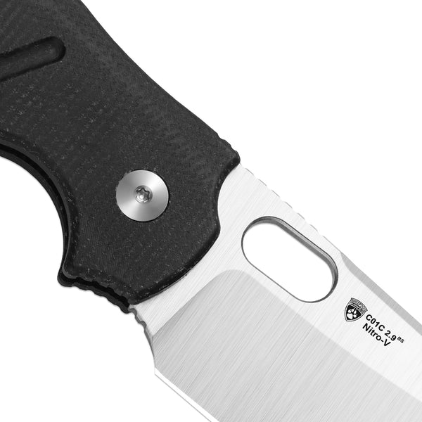 KIZER C01C 2.9 BS Nitro-V Blade Micarta Liner Lock 2.95"