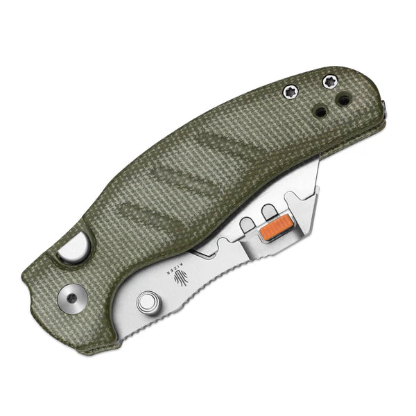 KIZER C01C UTI 1 5CR15MOV Blade Micarta Utility Knife 2.8
