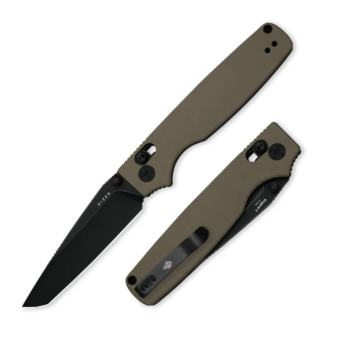 KIZER Original 2 14C28N Blade Gray Aluminum Clutch Lock 3.20"
