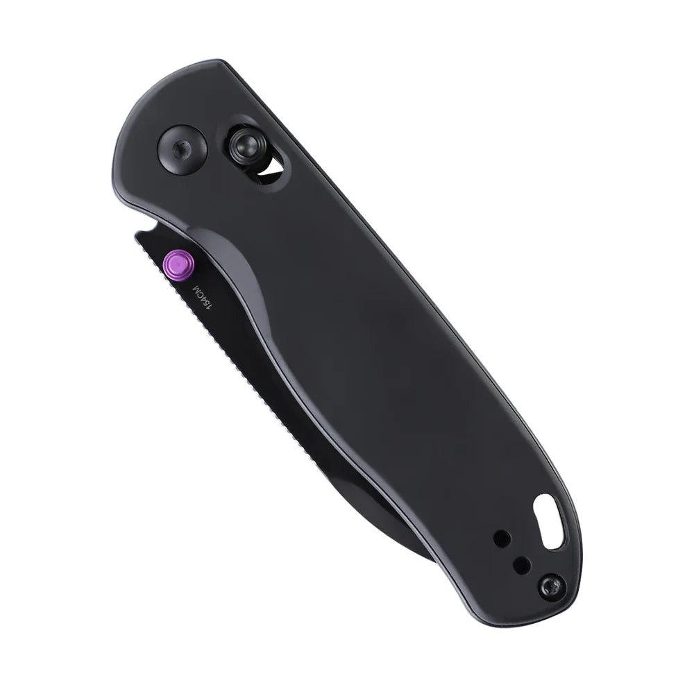 KIZER Drop Bear 154cm Blade Aluminum BK & Steel Liner 2.97"