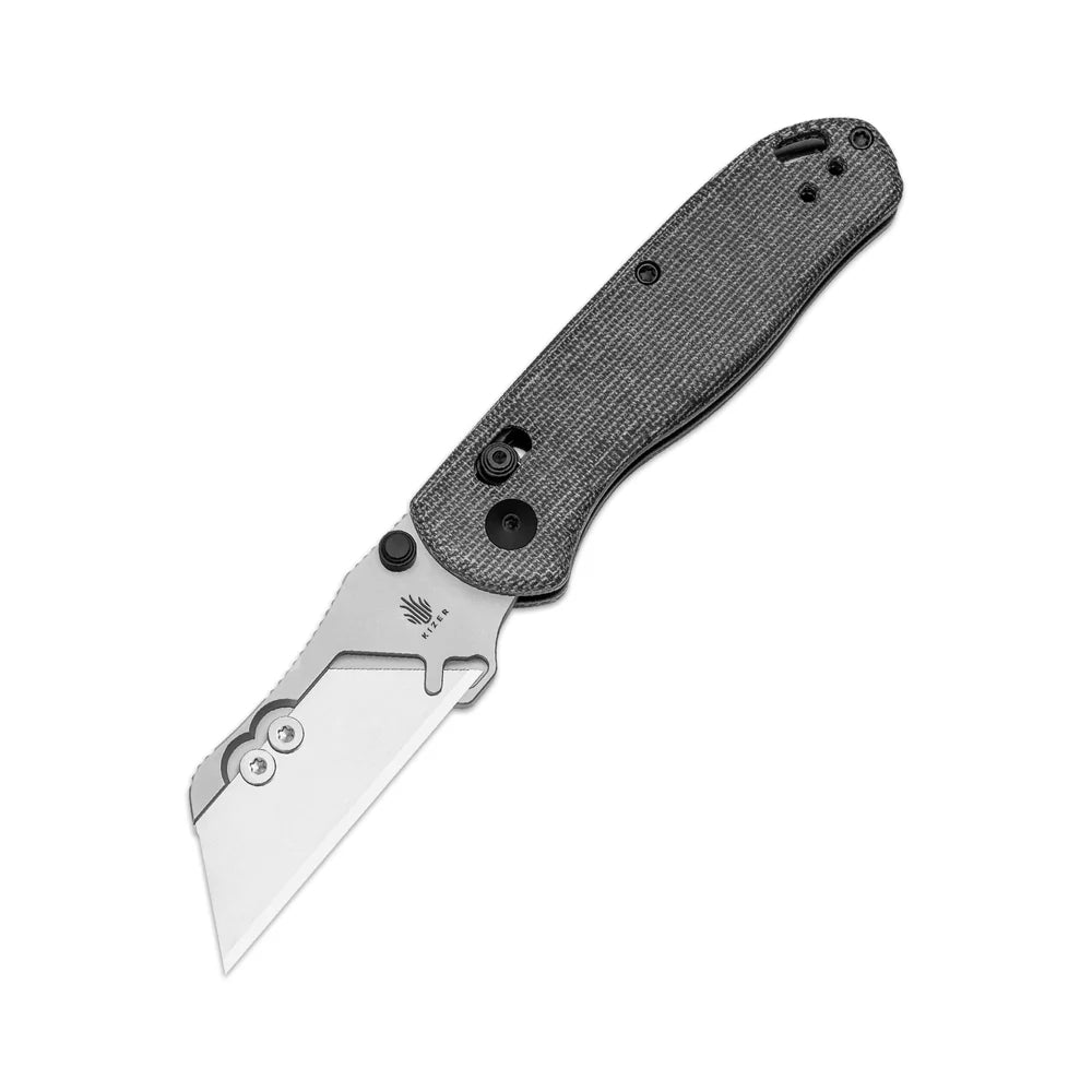KIZER UTI Bear 1 SK5 & 5CR15 Blade Micarta Handle Clutch Lock 2.74"