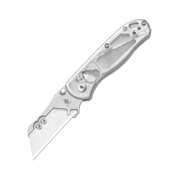KIZER Drop Bear SS Blade Clear Acrylic Utility Clutch Lock 2.70"