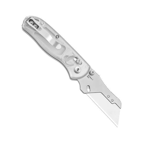 KIZER Drop Bear SS Blade Clear Acrylic Utility Clutch Lock 2.70"