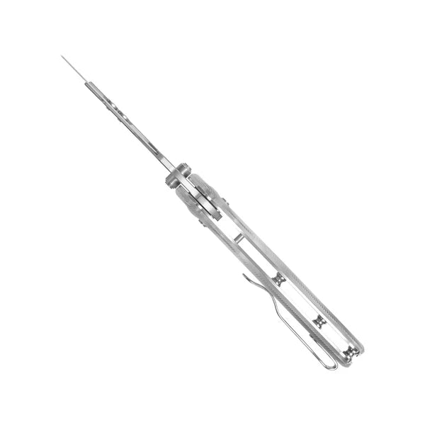 KIZER Drop Bear SS Blade Clear Acrylic Utility Clutch Lock 2.70