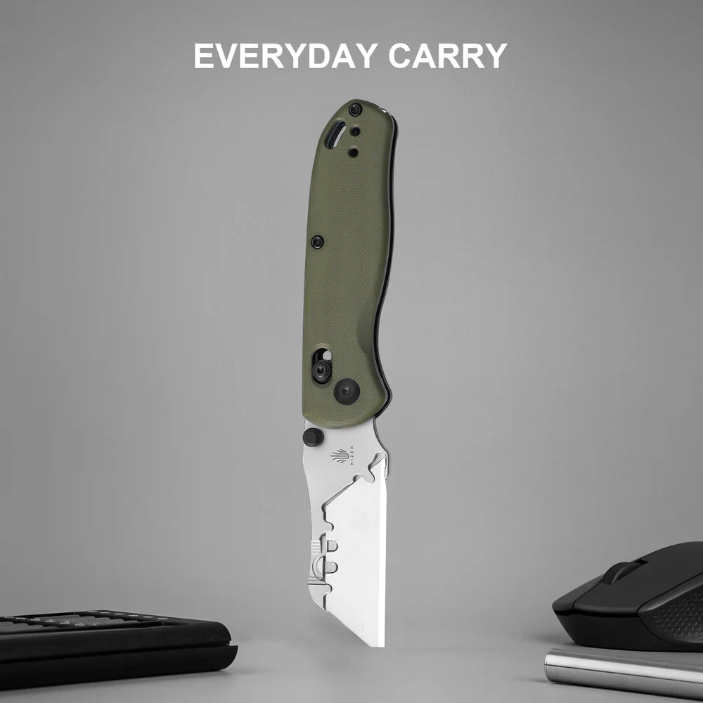 KIZER UTI Bear 2 SK5 & 5CR15 Blade G10 Handle Clutch Lock 2.74"