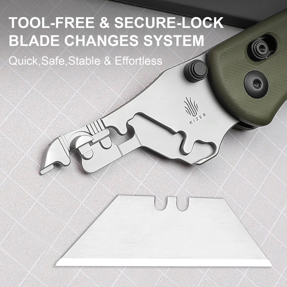 KIZER UTI Bear 2 SK5 & 5CR15 Blade G10 Handle Clutch Lock 2.74"