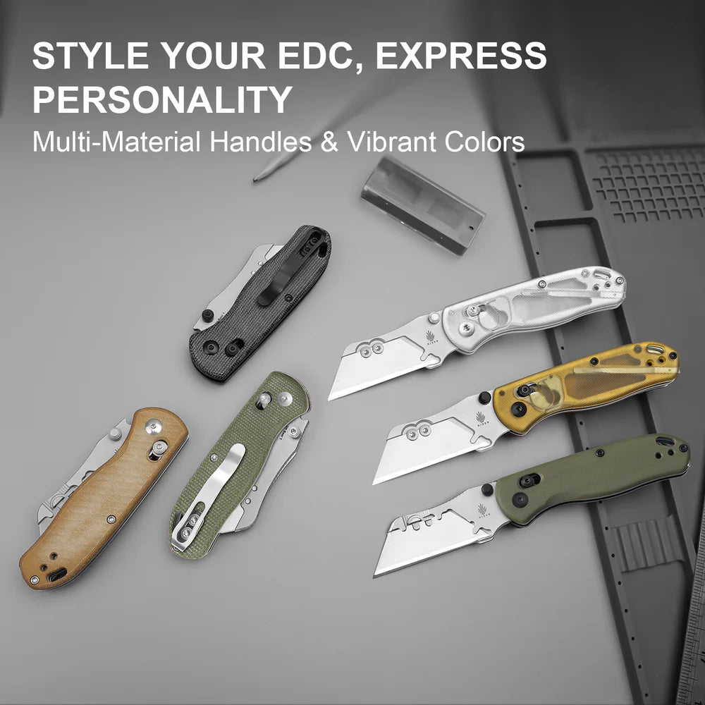 KIZER UTI Bear 2 SK5 & 5CR15 Blade G10 Handle Clutch Lock 2.74"