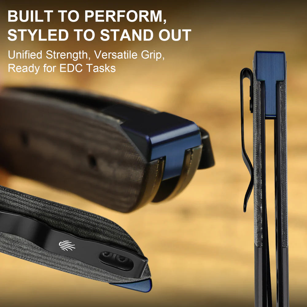 KIZER Spitfire 14C28N Blade Aluminum + Micarta Handle Liner Lock 3.13"