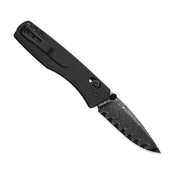 KIZER Aegis Damascus Blade Black G-10 Clutch Lock 2.80"