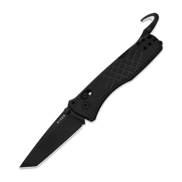 KIZER Aegis T AEB-L Blade Tanto Recue Hook & Glass Breaker 3.21"