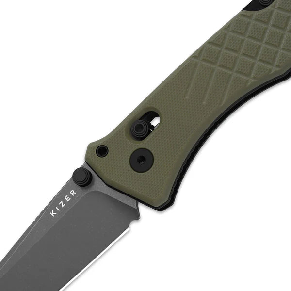 KIZER Aegis T AEB-L Blade Tanto Recue Hook & Glass Breaker 3.21"