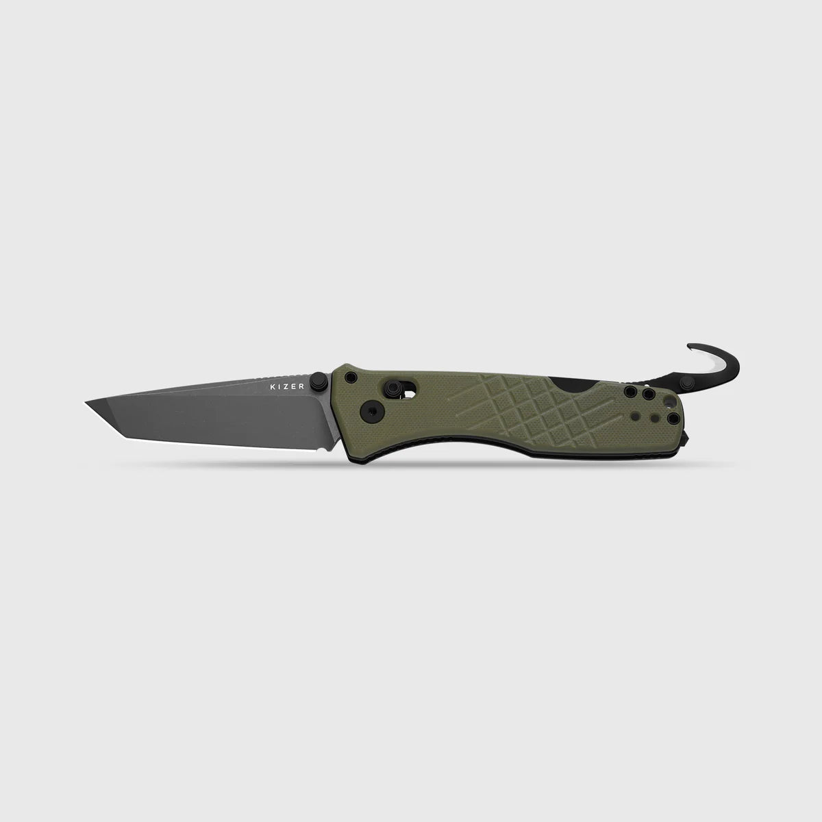 KIZER Aegis T AEB-L Blade Tanto Recue Hook & Glass Breaker 3.21"