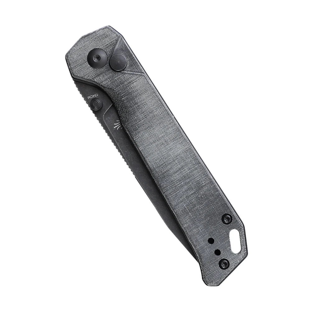 KIZER Begleiter 2.0 Black Stone Wash Micarta/Steel Liner 3.4"