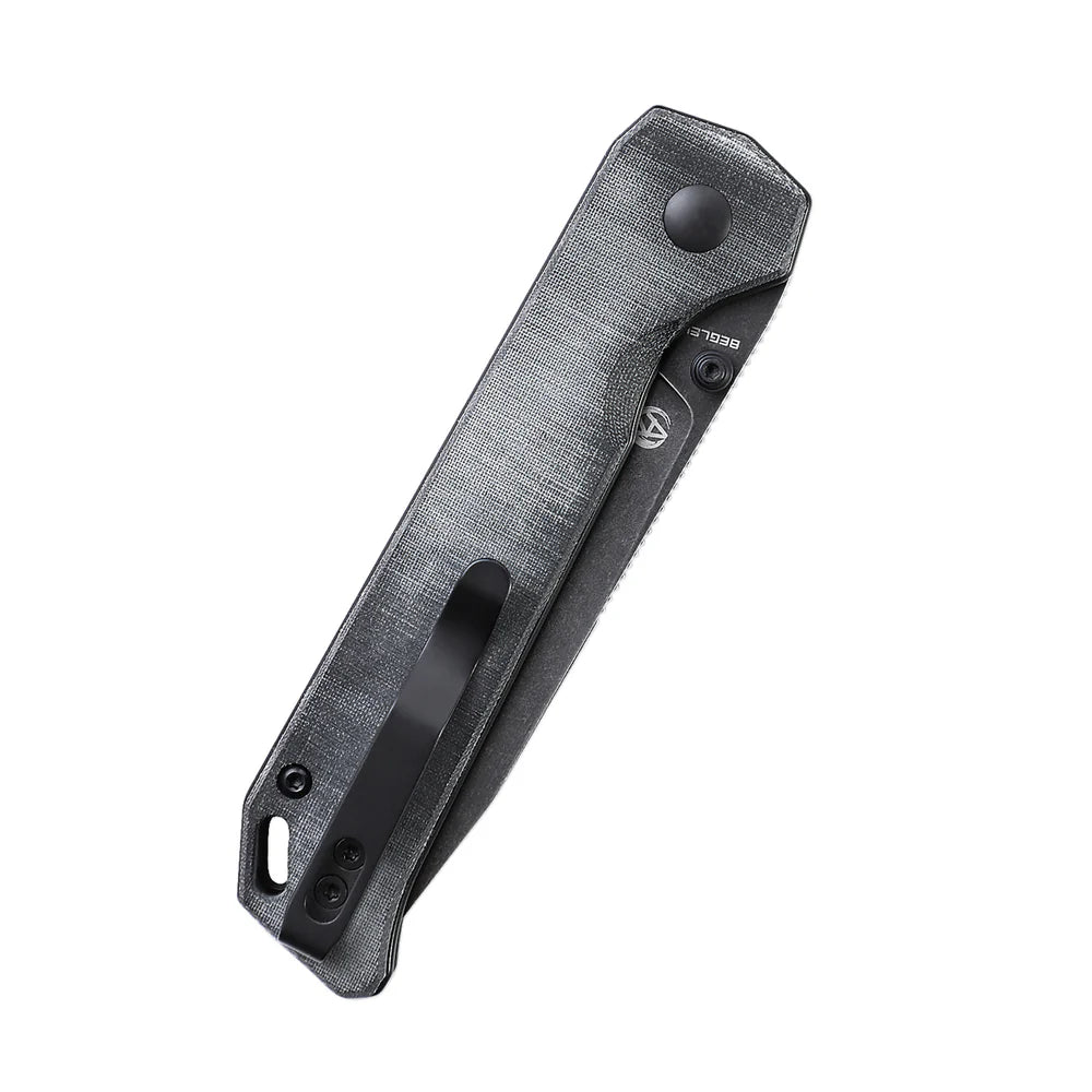 KIZER Begleiter 2.0 Black Stone Wash Micarta/Steel Liner 3.4"