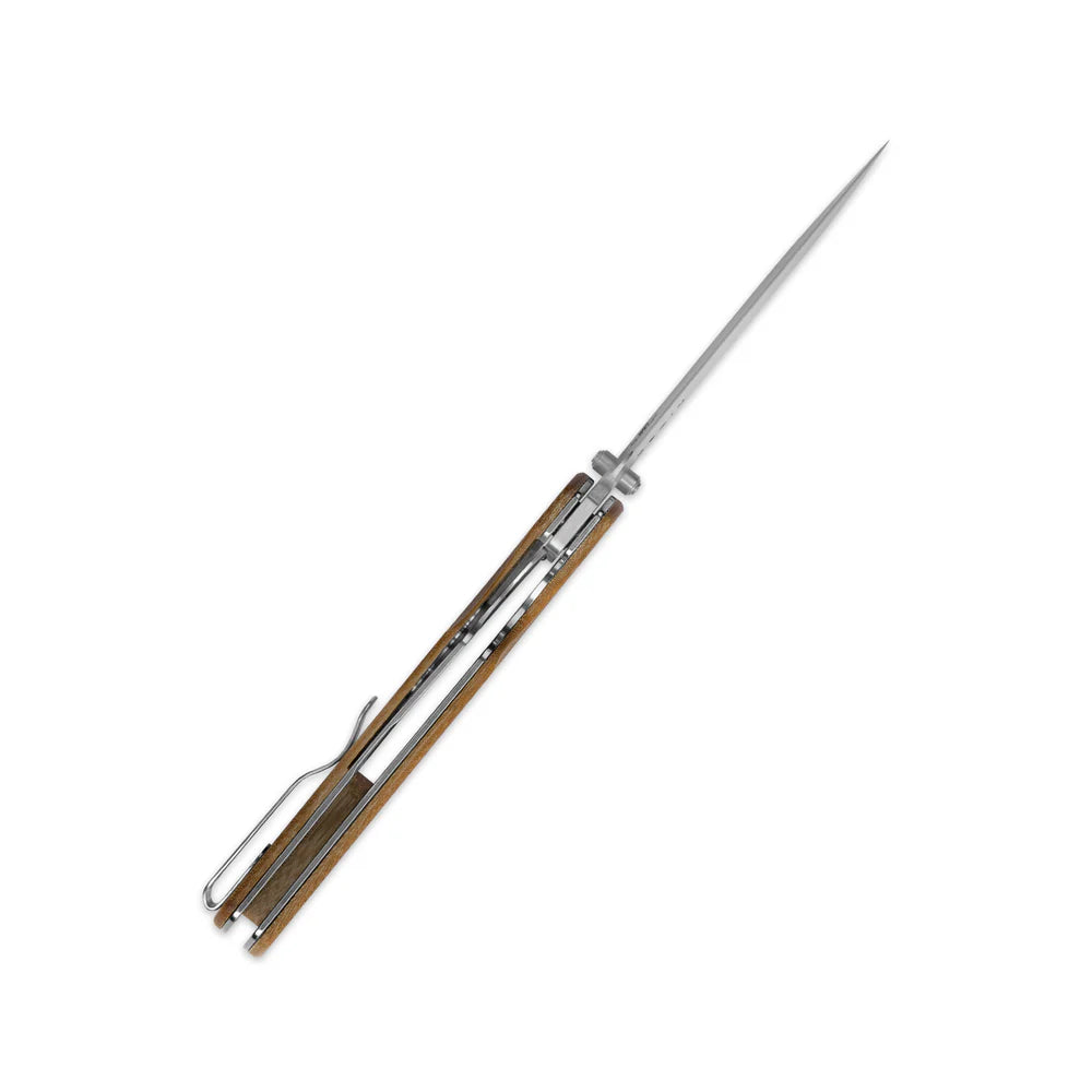 KIZER Retro Nitro-V Blade Micarta & Brass Handle Liner Lock 3.54"