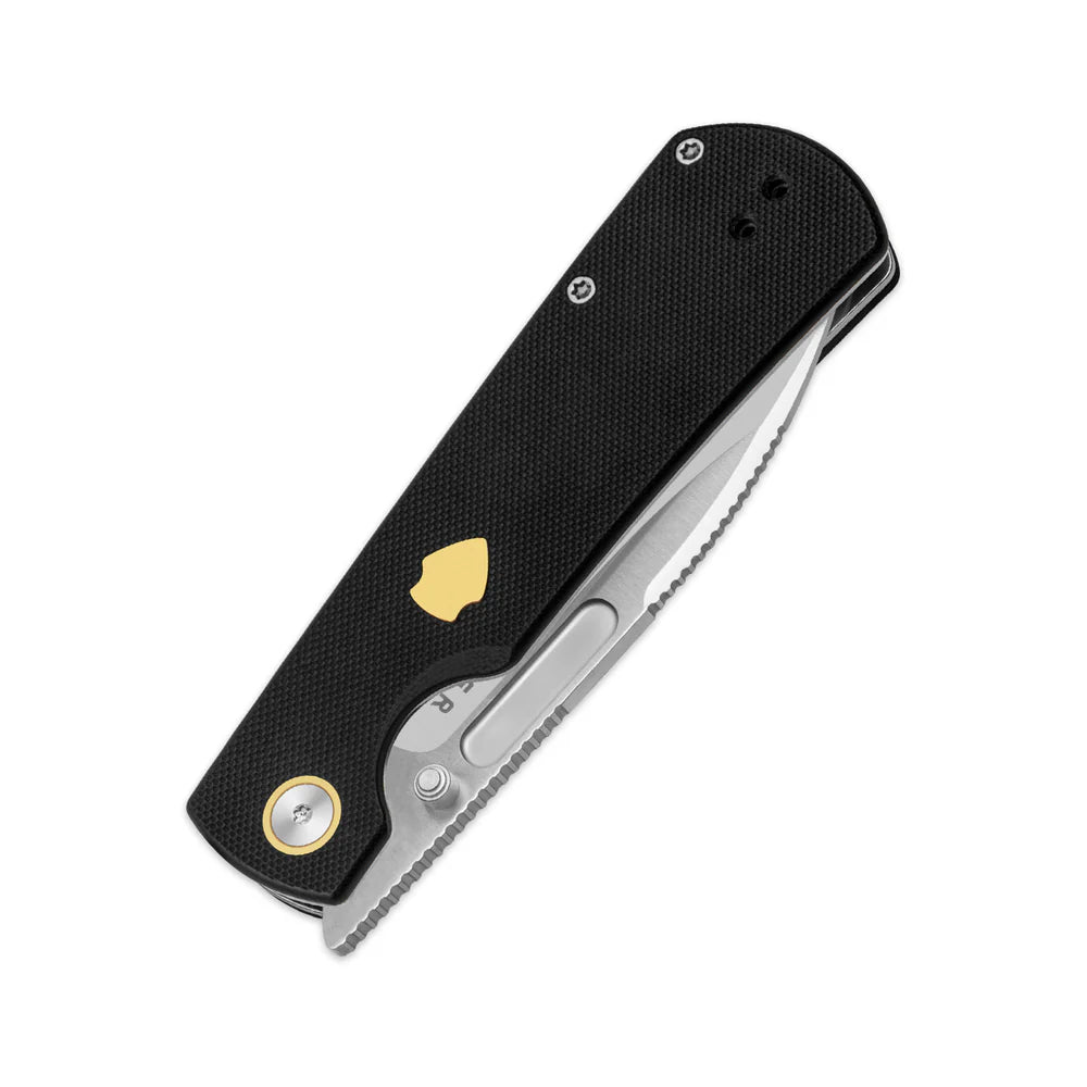 KIZER Retro Nitro-V Blade G10 & Brass Handle Liner Lock 3.54"