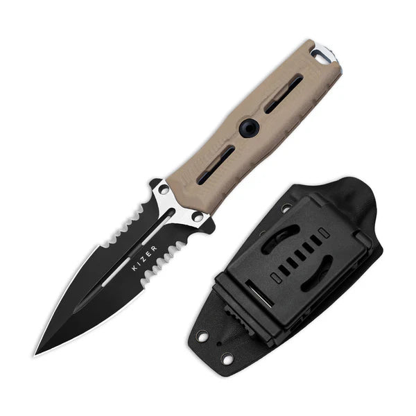 KIZER NORCROSS Nitro-V Blade G-10 Fixed Blade 4"