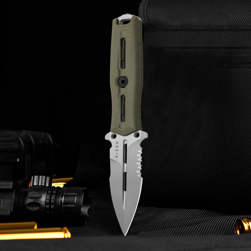 KIZER Norcross Nitro-V Blade OD G10 Handle 4.09"