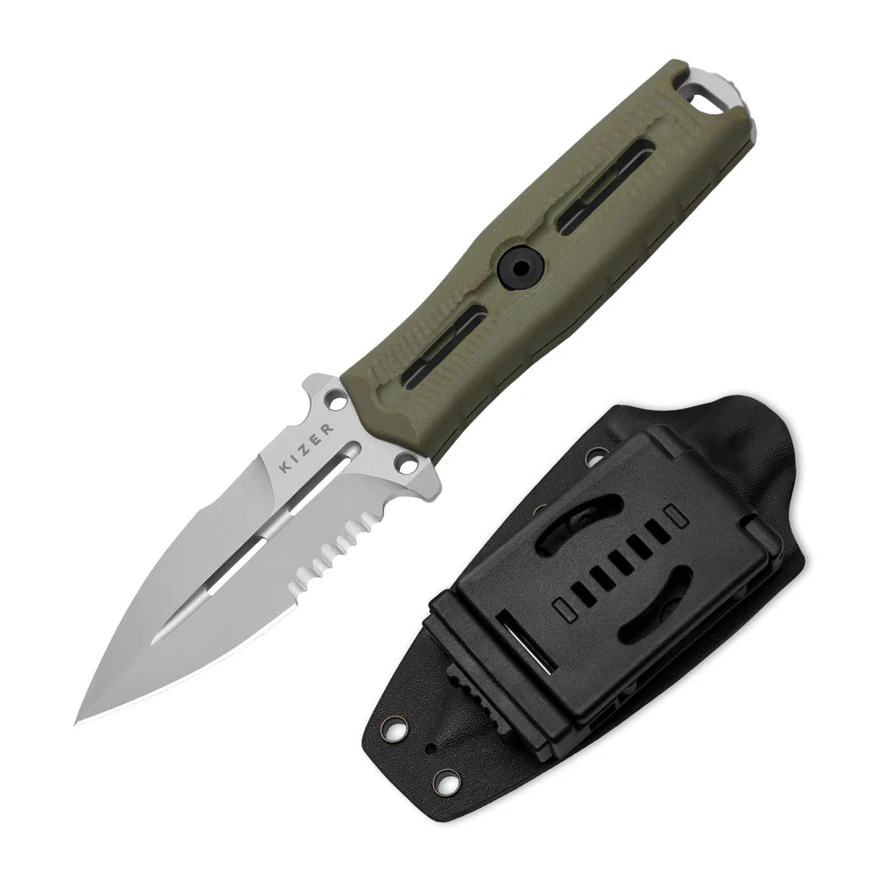 KIZER Norcross Nitro-V Blade OD G10 Handle 4.09"