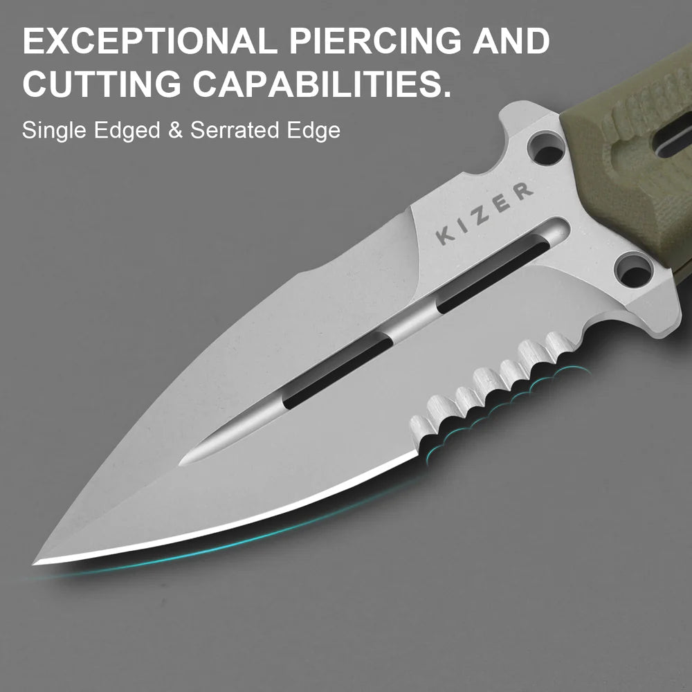 KIZER Norcross Nitro-V Blade OD G10 Handle 4.09"