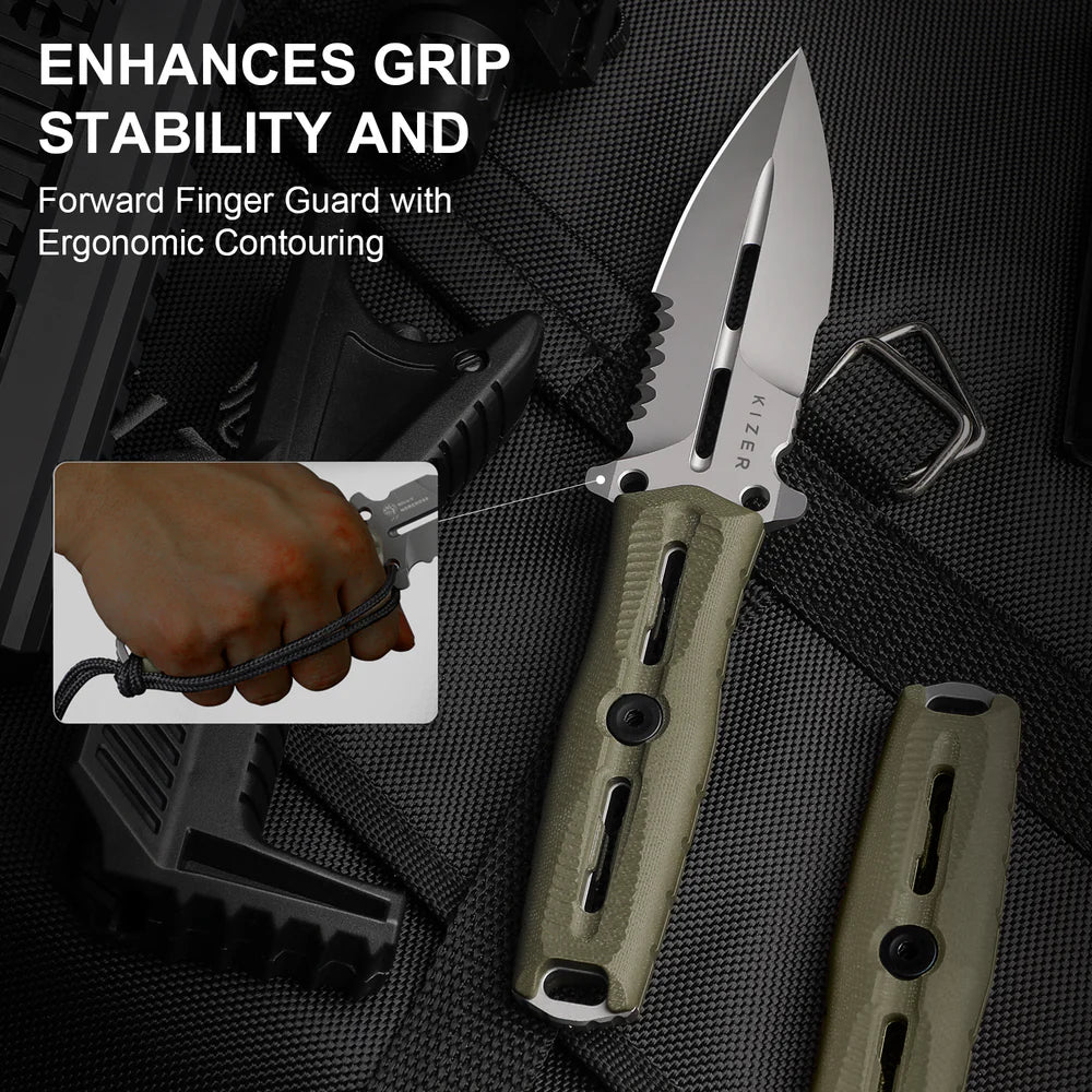 KIZER Norcross Nitro-V Blade OD G10 Handle 4.09"