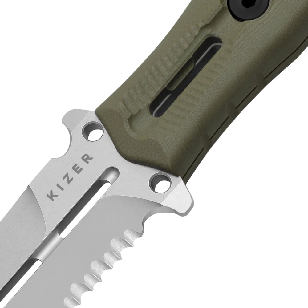 KIZER Norcross Nitro-V Blade OD G10 Handle 4.09"