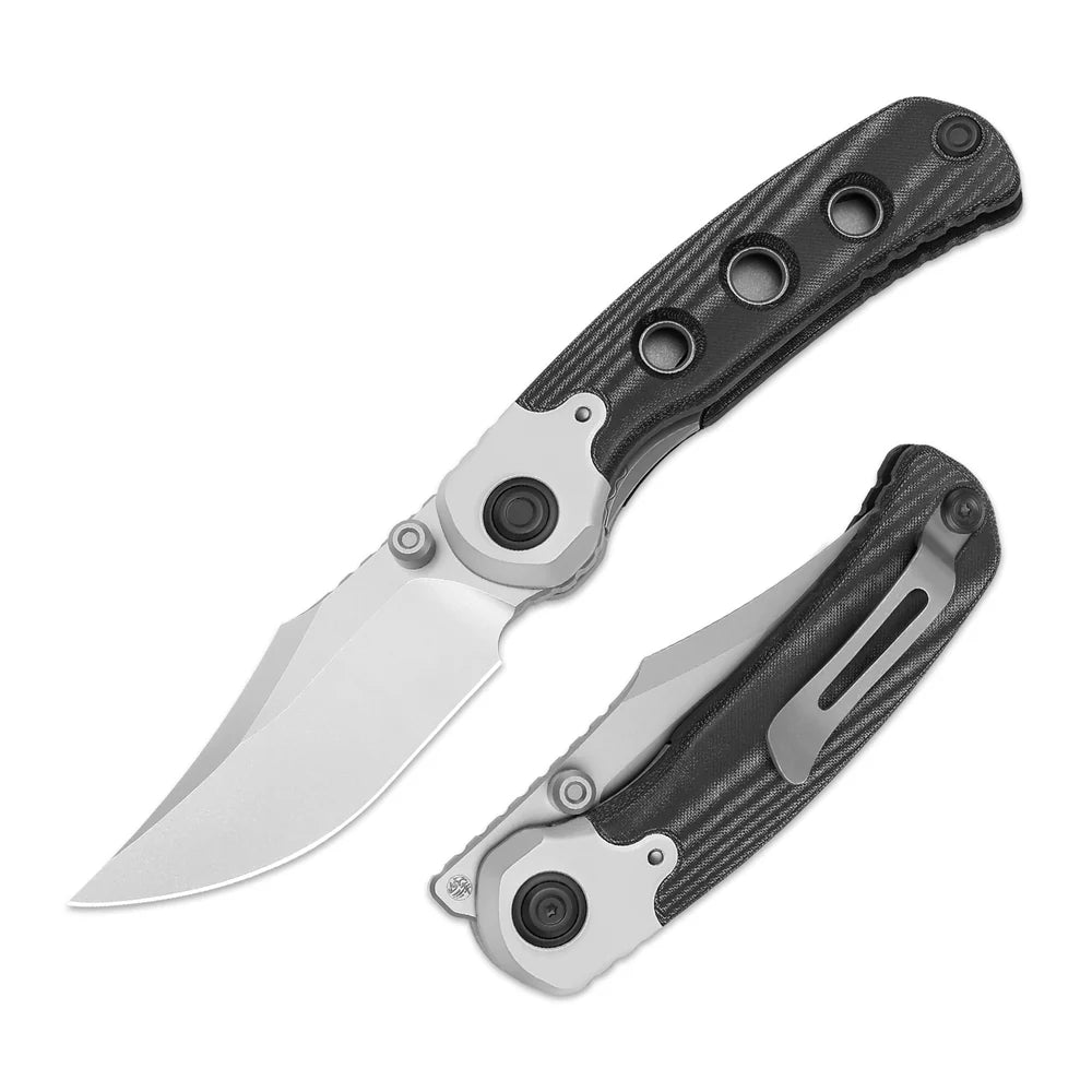 KIZER Pioneer Nitro-V blade Aluminum & Micarta Handle Liner Lock 3.2"