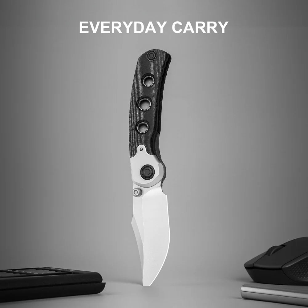 KIZER Pioneer Nitro-V blade Aluminum & Micarta Handle Liner Lock 3.2"