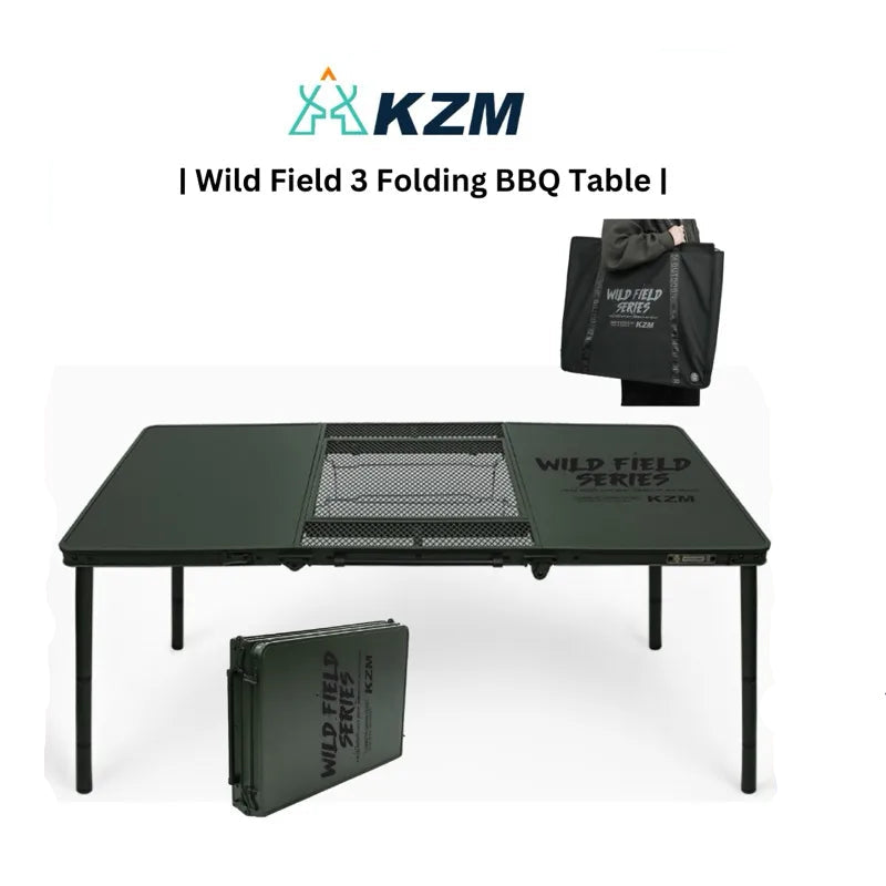 KZM Wild Field 3 Folding BBQ Table