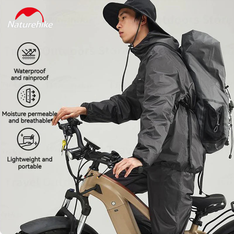 Naturehike Split Raincoat Black