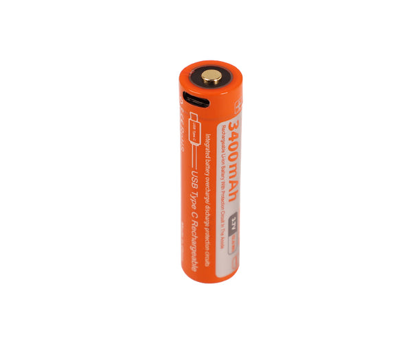 OrcaTorch 18650 USB-C Battery 3400mAh
