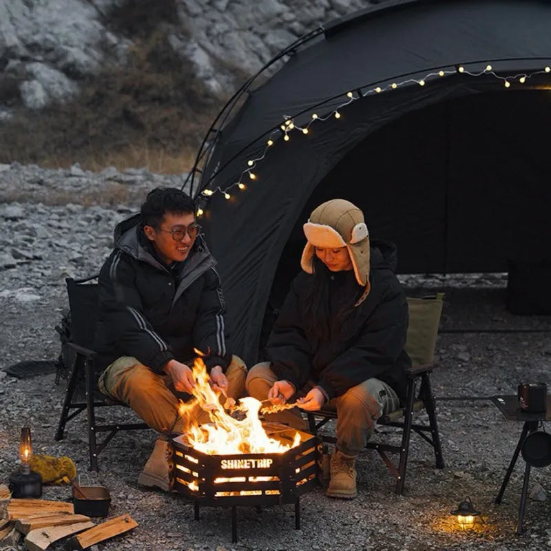 Shinetrip Brazier Firewood Steel Outdoor Rack BBQ Set w/ Grill