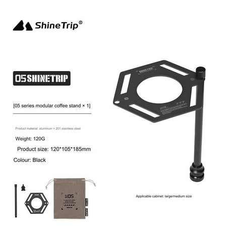 ShineTrip Aluminum Coffee Box Outdoor Set w/ Base Table