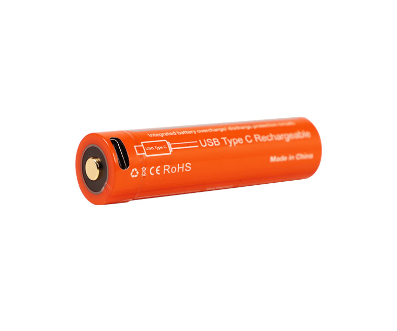 OrcaTorch 18650 USB-C Battery 3400mAh