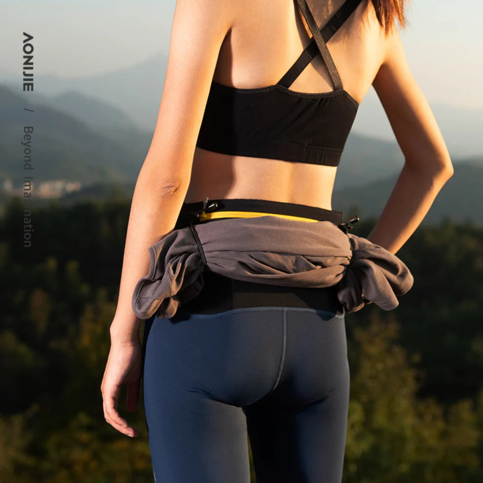 AONIJIE Zipper Design Running Waist Bag - W8122
