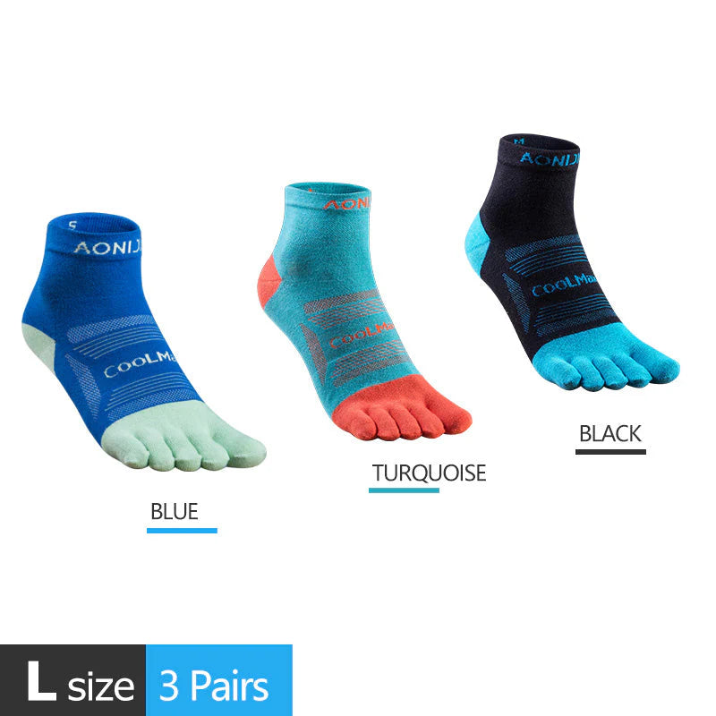 AONIJIE Five Fingers Socks 3/PK