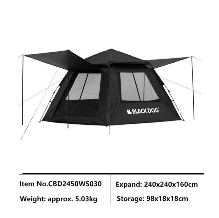BLACKDOG CBD2450WS030 Xianju 2.4 - Automatic Tent with Two Doors and Two Windows