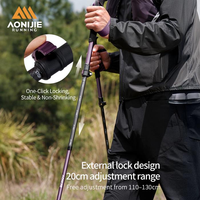 AONIJIE 5-Section Aluminum Trekking Pole-E4225