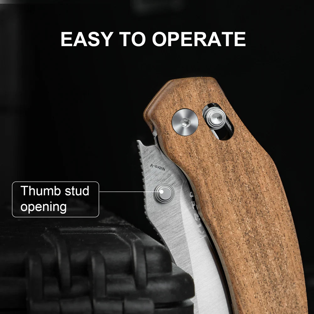 KIZER Bulldog Nitro-V Blade Mkuruti Handle Clutch Lock 3"