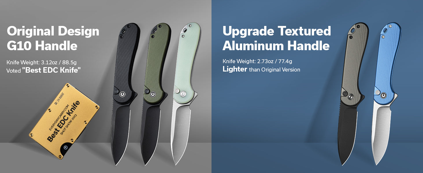 CIVIVI Elementum ll Diamond Patterned Gray Handle Nitro-V Blade