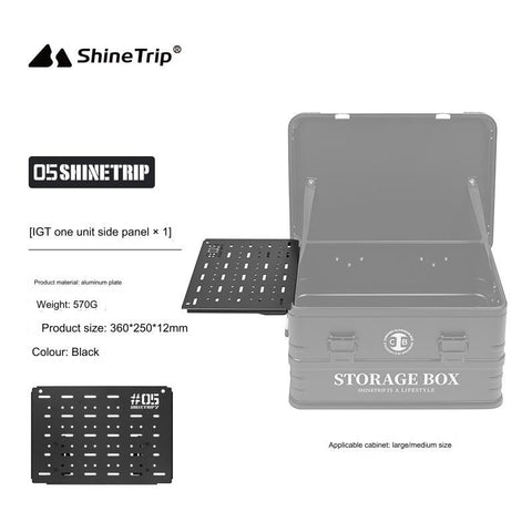 ShineTrip Aluminum Coffee Box Outdoor Set w/ Base Table